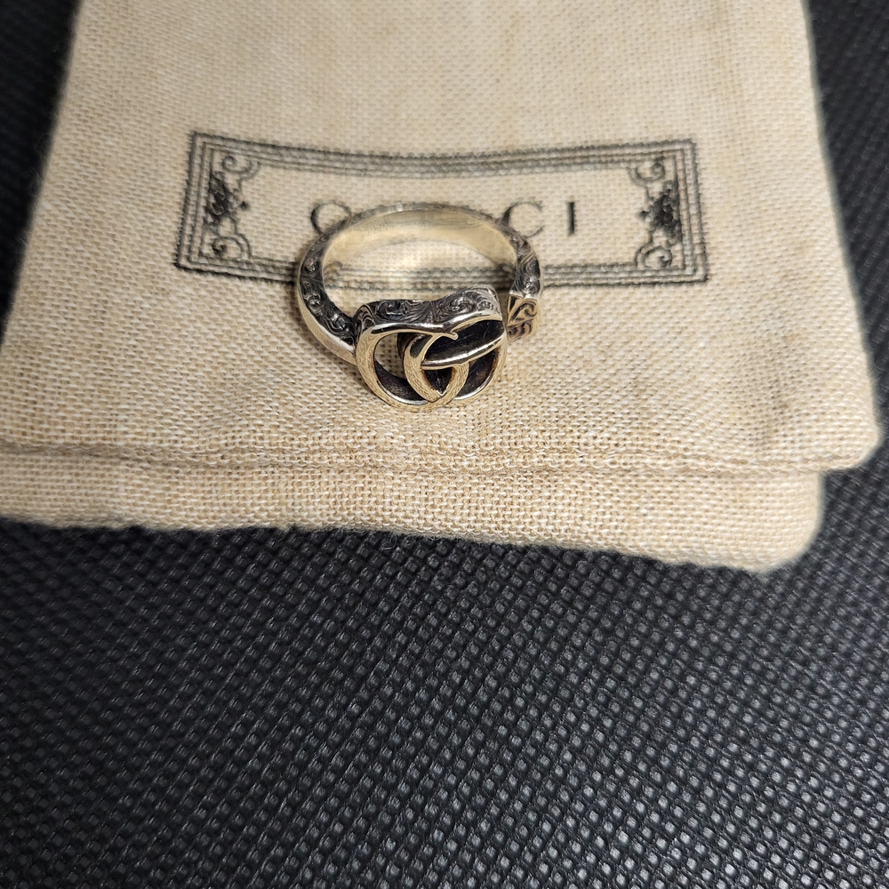 Authentic & iconic Gucci Silver GG Women's Ring. #6 - Picture 2 of 11